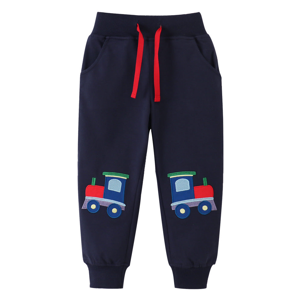 Kids Casual Long Pants Soft Cotton Joggers