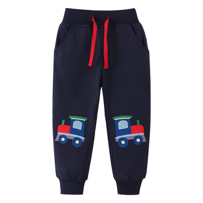 Kids Casual Long Pants Soft Cotton Joggers