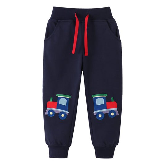Kids Casual Long Pants Soft Cotton Joggers