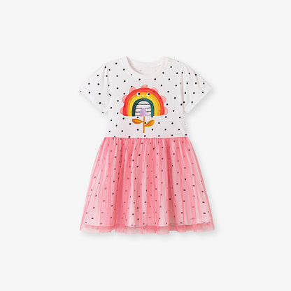 Adorable Summer Cotton Tulle Dress for Girls