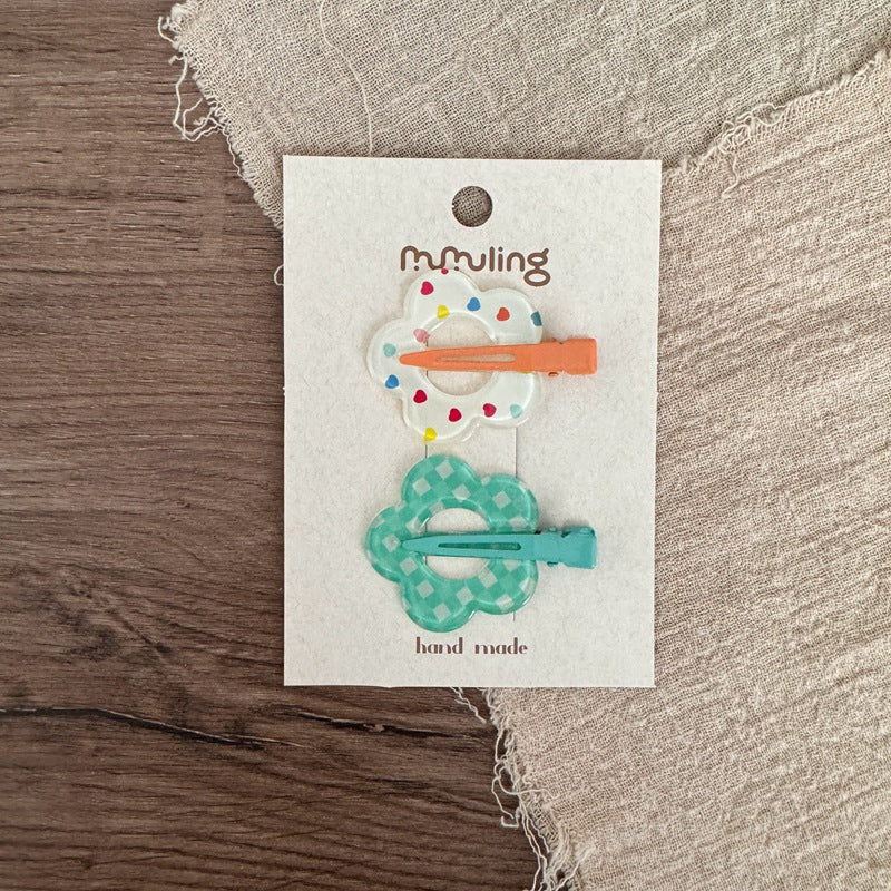 Colorful Star and Flower Hair Clips for Kids