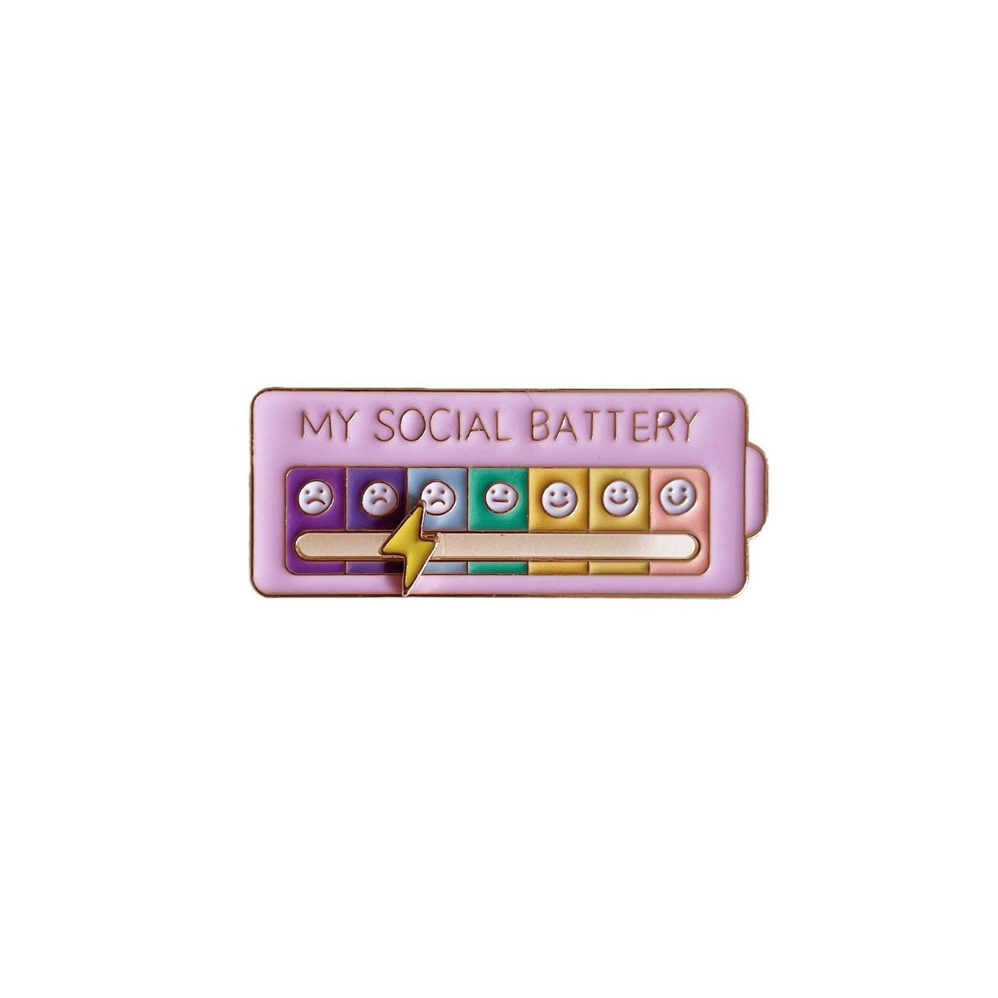 Mood Energy Transformation Brooch Smiley Face Metal Badge