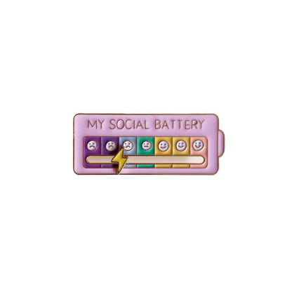 Mood Energy Transformation Brooch Smiley Face Metal Badge