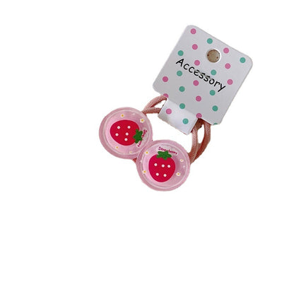 Cartoon Print Acrylic Hair Ties for Kids