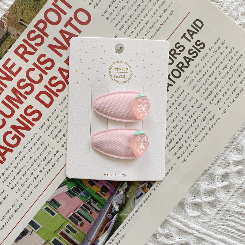 Fruit-Themed Children’s Hair Clips - Cute Water Drop BB Clips