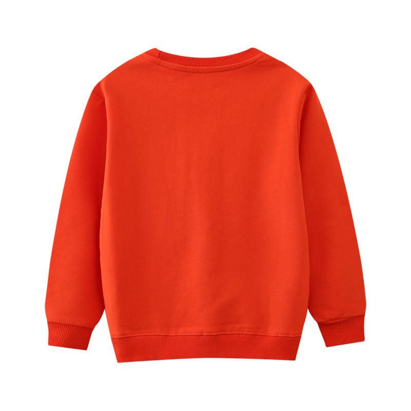 Children's Solid Color Sweatshirt Casual Cotton Sweater