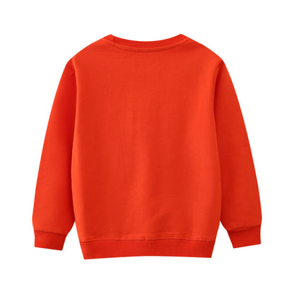 Children's Solid Color Sweatshirt Casual Cotton Sweater