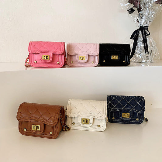 Trendy Mini Crossbody Bag for Kids with Chain