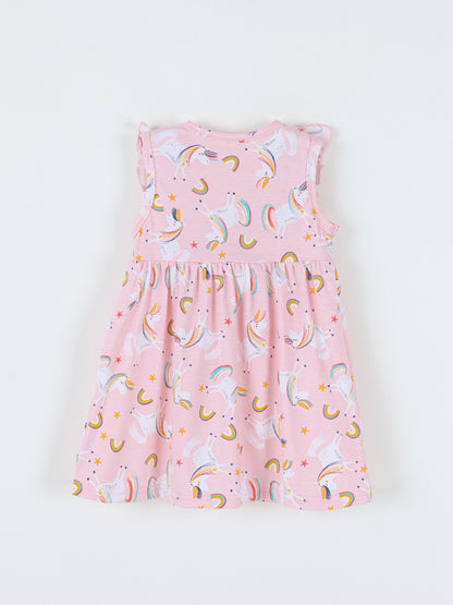 Summer Cute Cartoon A-Line Dress for Toddler Girls