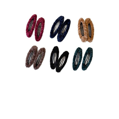 Geometric Pattern BB Hair Clips for Kids - Handcrafted Hair Accessories