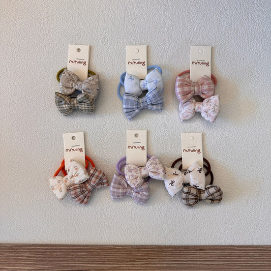 Sweet Floral Bow Hair Ties for Kids