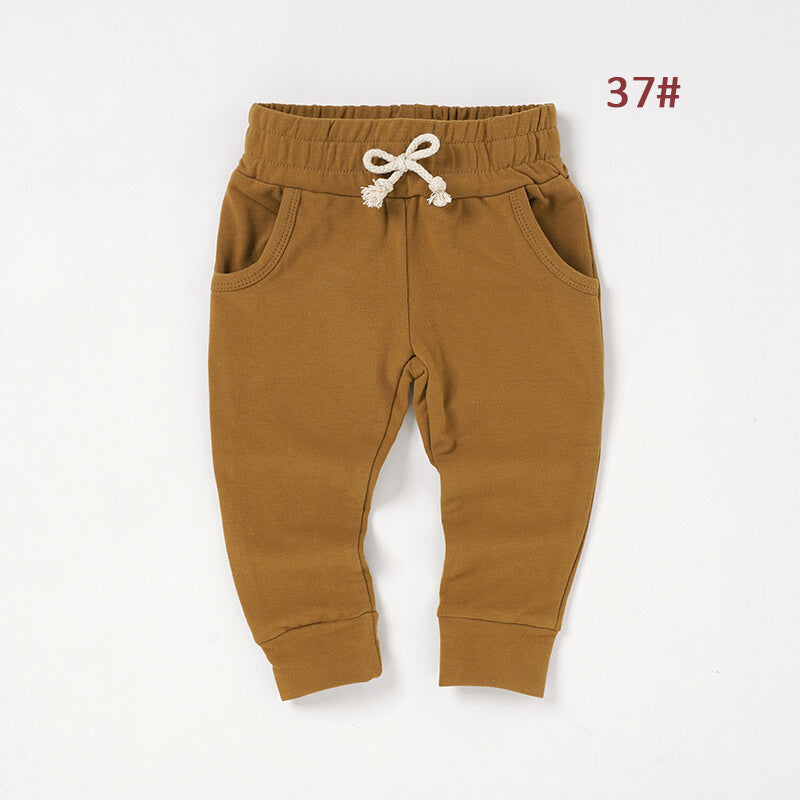 Casual Organic Cotton Baby Pants With Drawstring