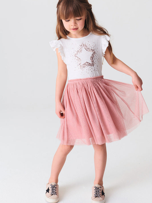 European Style Girls' Princess Dress With Embroidery