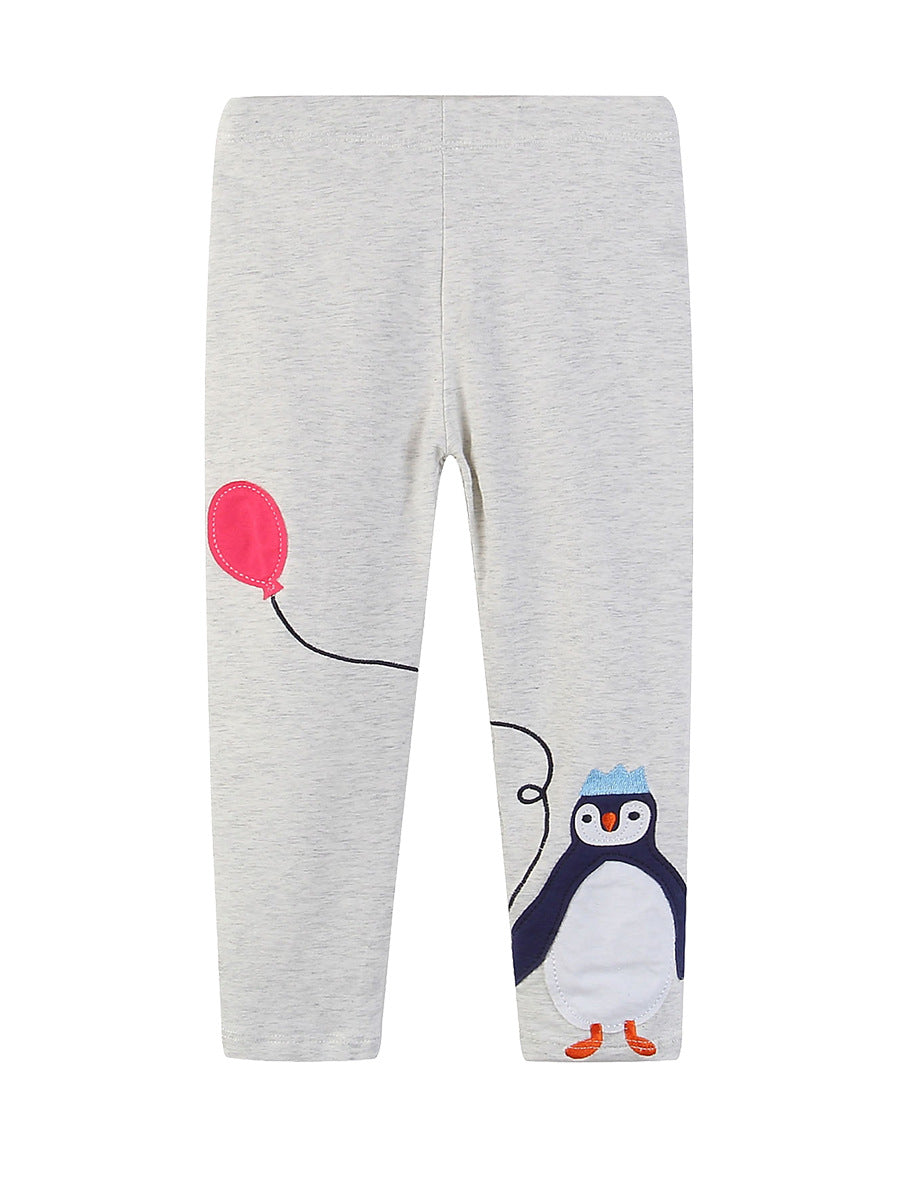 Girl's Knitted Leggings Comfortable Casual Cotton Trousers