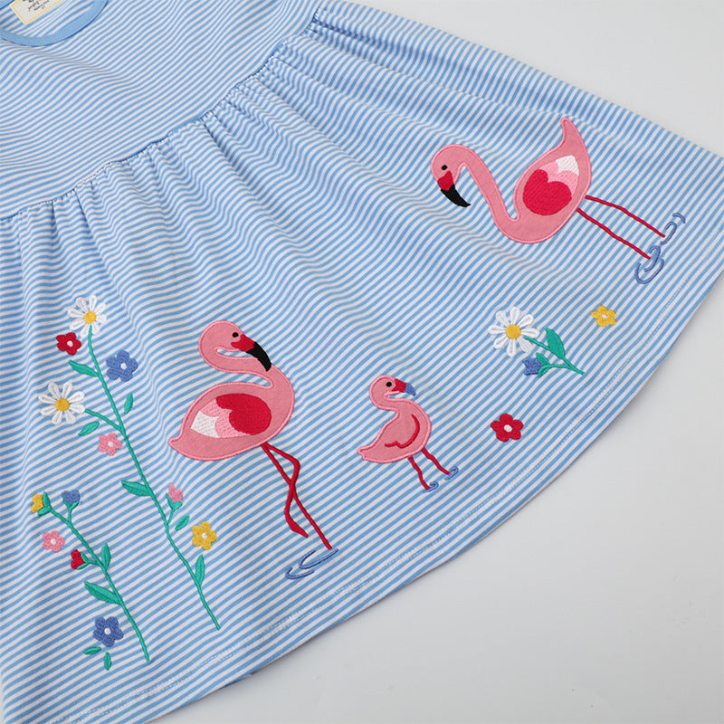 Girls' Long Sleeve Knitted Dress with Princess Design