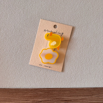 Cartoon Acrylic Hair Clips for Kids - Cute Animal Designs