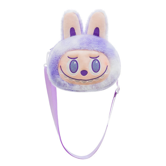 Cute Cartoon Plush Shoulder Bag Labubu Style Candy Design