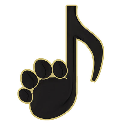 Cool Cartoon Black Cat Piano Brooch Cute Animal Lapel Pin