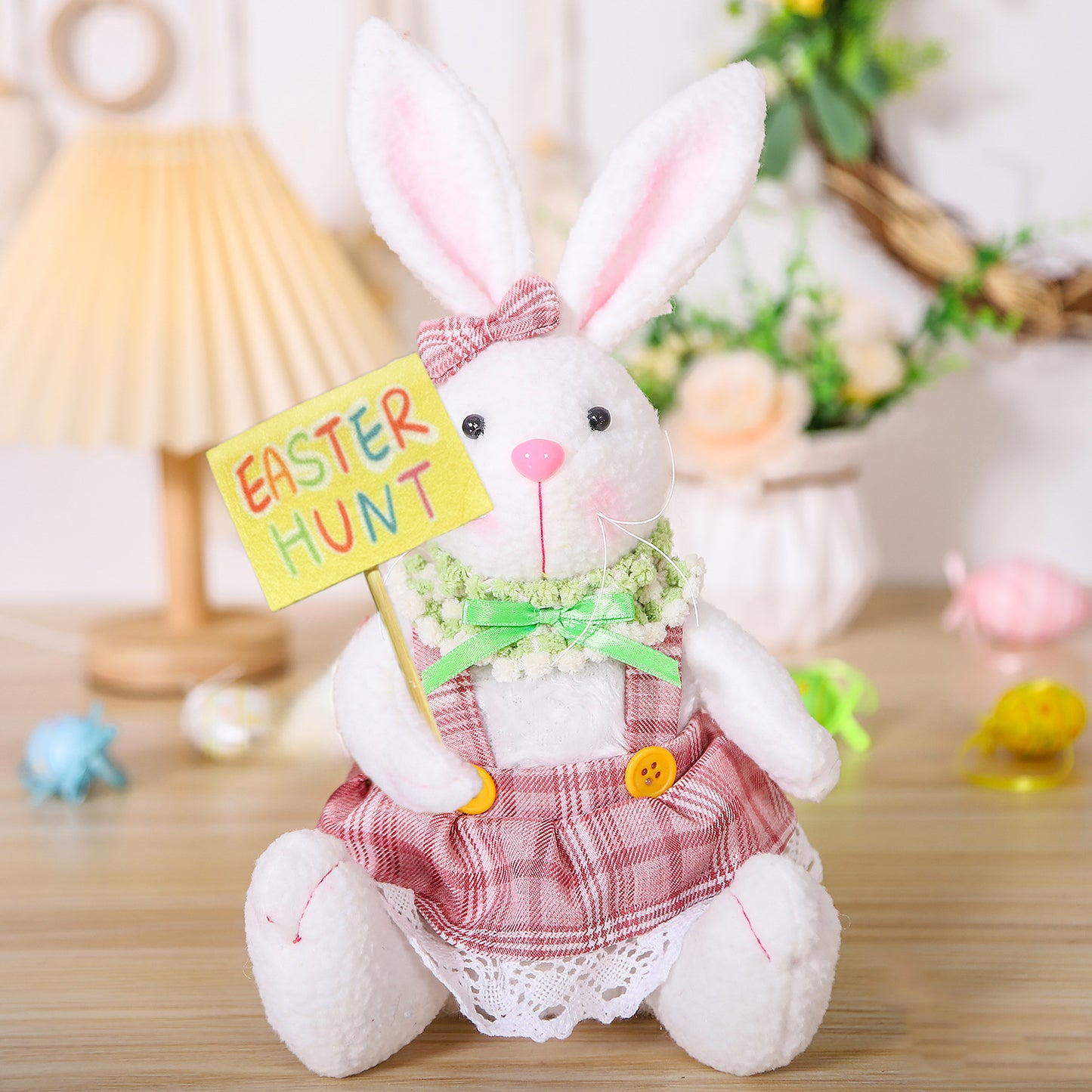 Cute Easter Bunny Doll with Carrot Prop for Holiday Parties