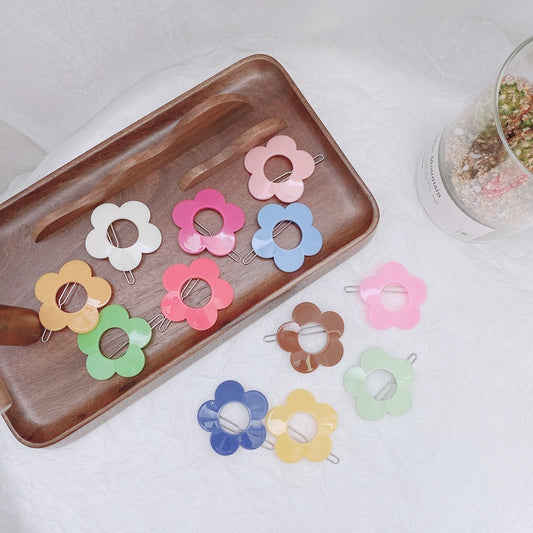 Colorful Floral Hair Clips Cute Children's Accessories