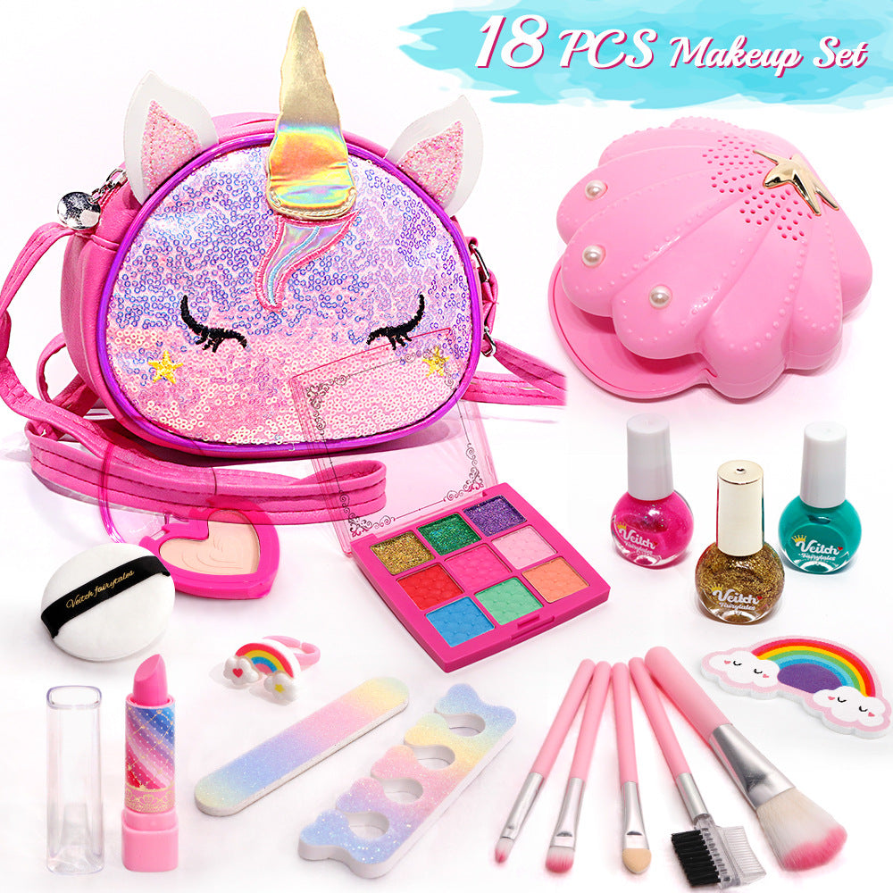 Girls' Makeup Play Set with Stylish Handbag