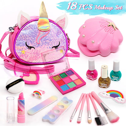 Girls' Makeup Play Set with Stylish Handbag