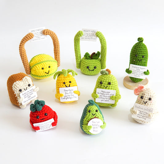 Whimsical Emoji Potato Plush Toy Positive Energy Cucumber Ornament