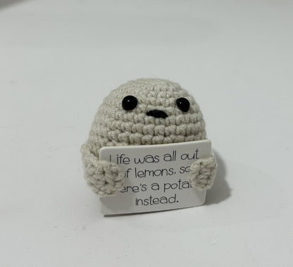 Handmade Positive Energy Potato Plush Toy with Quirky Expressions