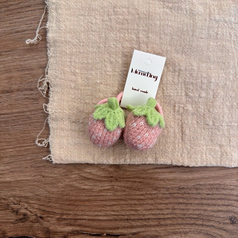 Children's Strawberry Pumpkin Hair Accessories Cute Knit Headbands