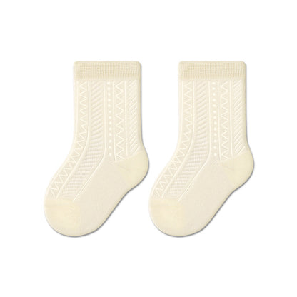 Baby Cotton Socks Breathable Mid-Calf Socks for Boys and Girls