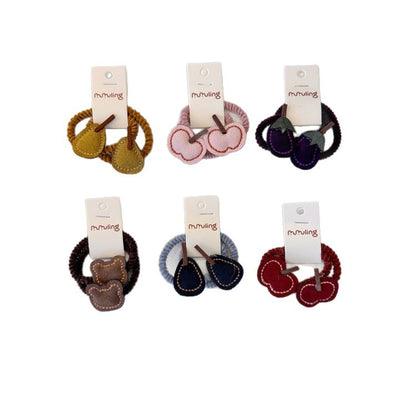 Cute Cartoon Bear Fruit Hair Ties for Kids