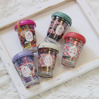 Cute Children's Elastic Hair Ties in Jar