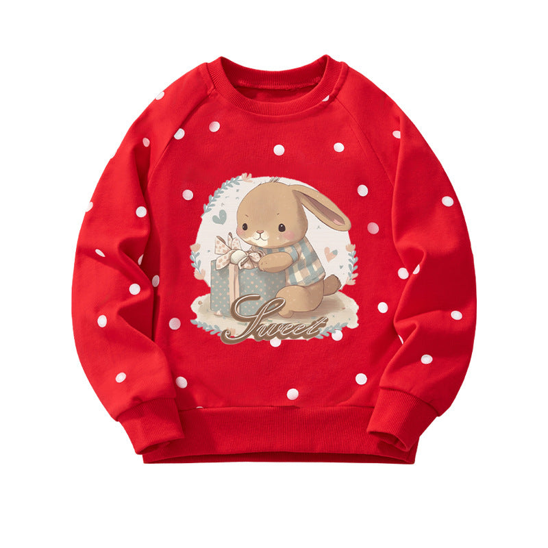 Children's Hoodie Casual Animal Print Cotton Sweatshirt