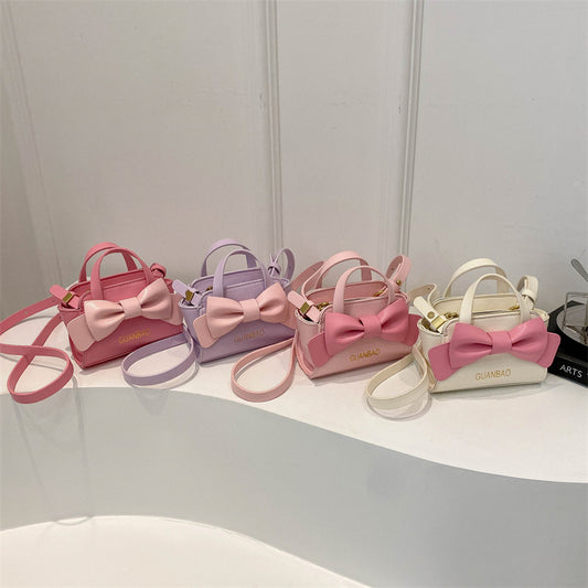 Trendy Mini Children's Shoulder Bag with Bow Design