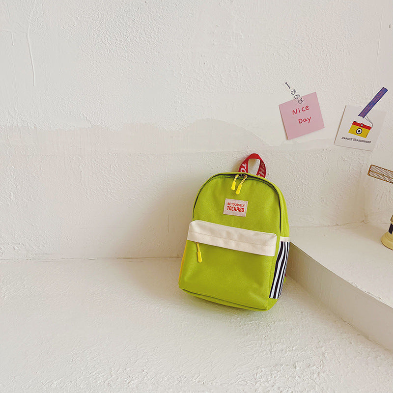 Kids' Colorful Canvas Backpack Lightweight School Bag