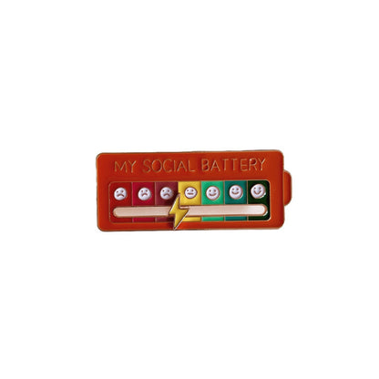 Mood Energy Transformation Brooch Smiley Face Metal Badge