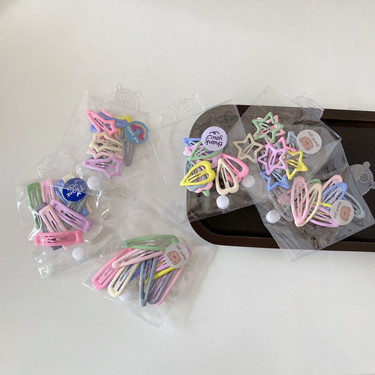 Colorful Candy Hair Clips for Kids - Geometric Design - Metal Material - Trendy Accessories