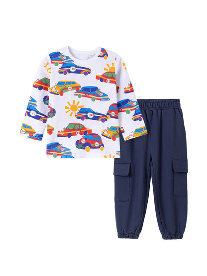 Trendy Cartoon Long Sleeve Kids T-Shirt