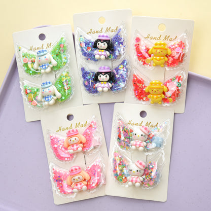 Cute Cartoon Sandbag Hair Clips for Kids