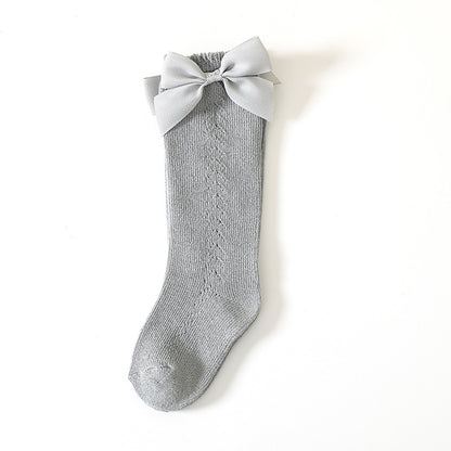 Princess Butterfly Bow Mid-Calf Socks for Girls
