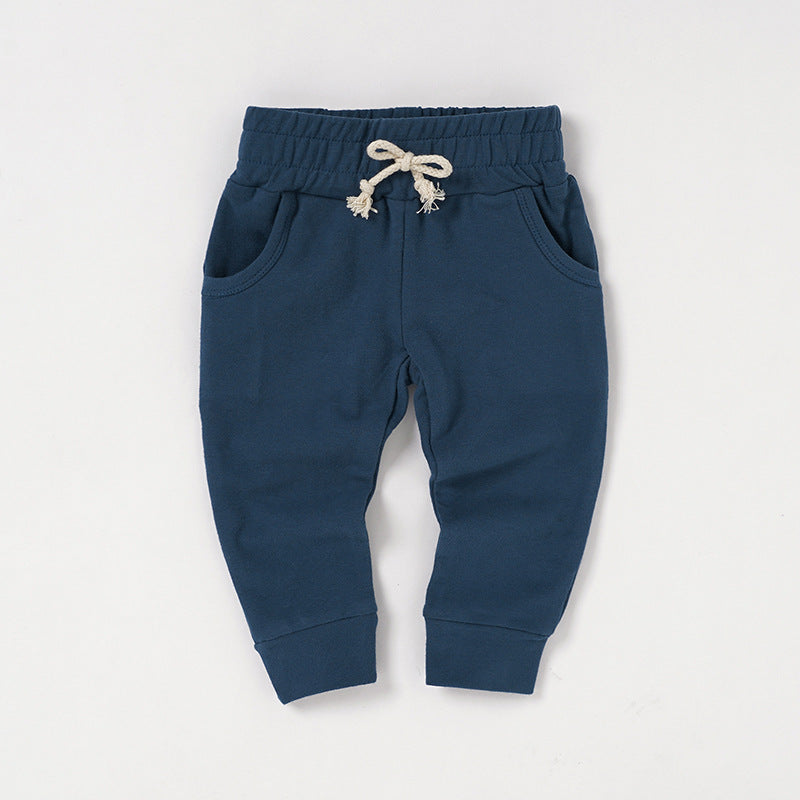 Casual Organic Cotton Baby Pants With Drawstring