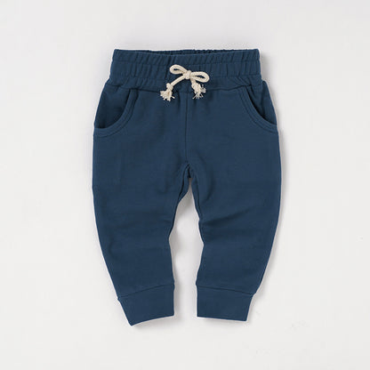 Casual Organic Cotton Baby Pants With Drawstring