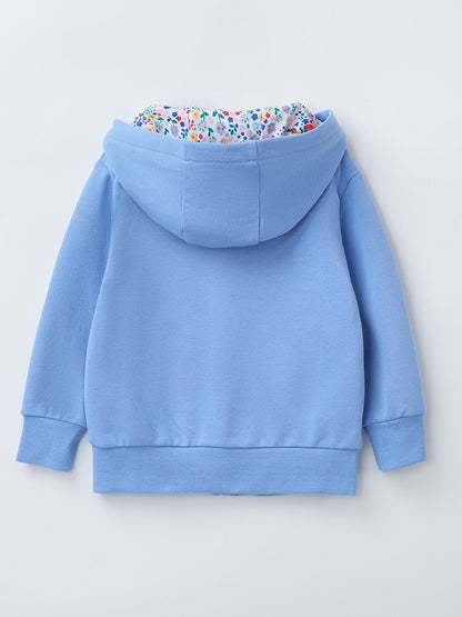 Embroidered Hoodie with Zipper for Kids