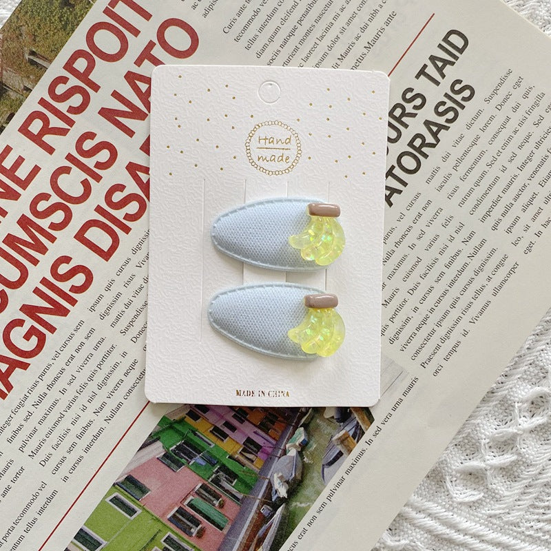 Fruit-Themed Children’s Hair Clips - Cute Water Drop BB Clips