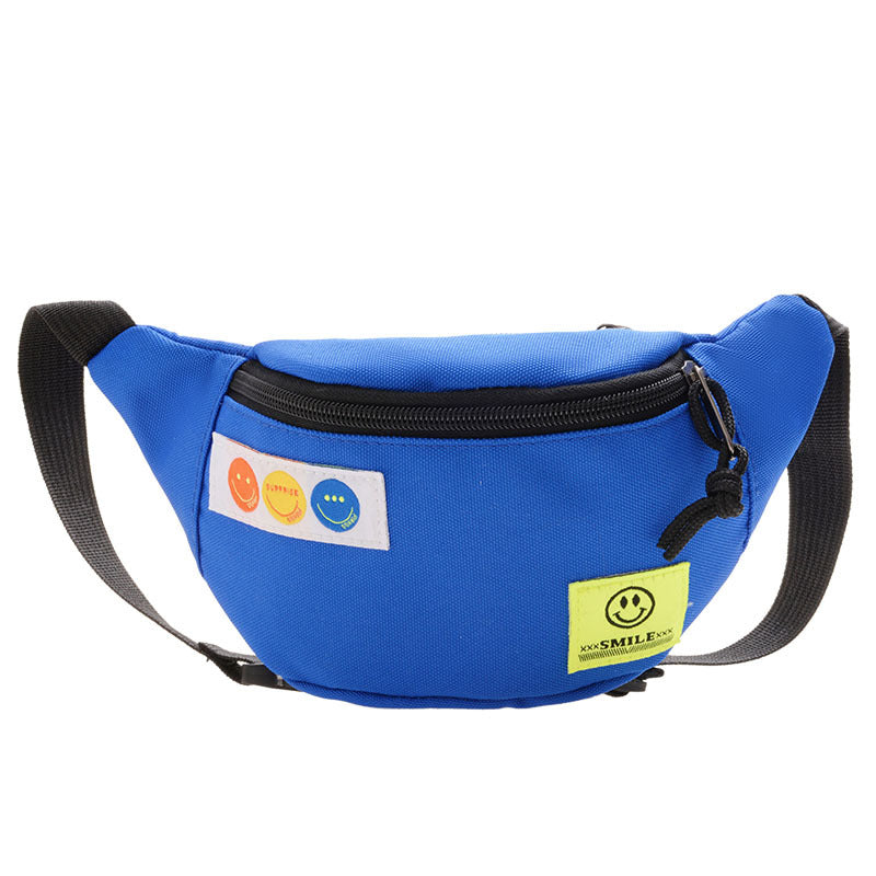Trendy Smiley Face Kids Waist Bag Casual Crossbody Shoulder Bag