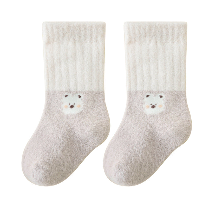 Warm Cartoon Anklet Socks Cozy Kids Mid-Calf Socks
