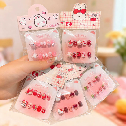 Kids' Cartoon Nail Art Stickers Removable Nail Wraps for Girls
