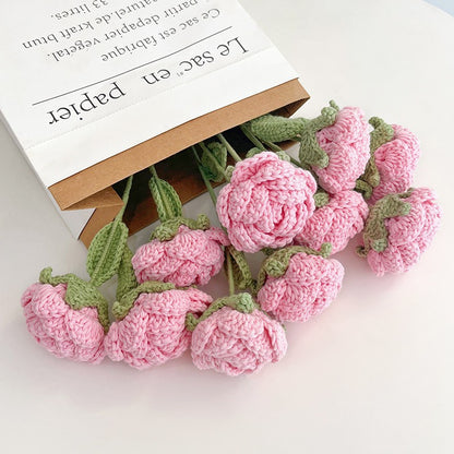 Single Stem Dried Flower Rose Tulip Bouquet Decor