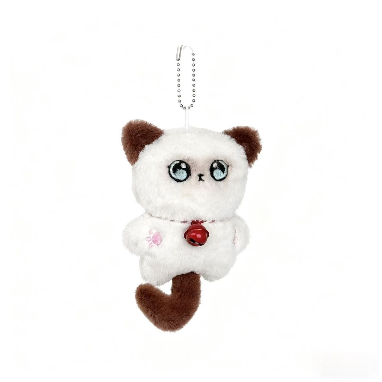 Cute Plush Siamese Cat Keychain Pendant for Bags