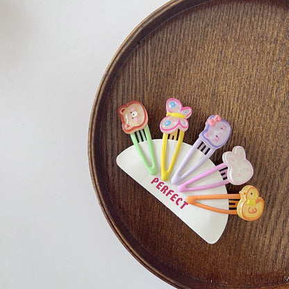 5-Pack Cute Cartoon Hair Clips for Kids
